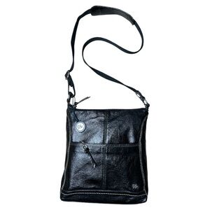 The Sak Black Leather Crossbody Bag Adjustable‎ Strap